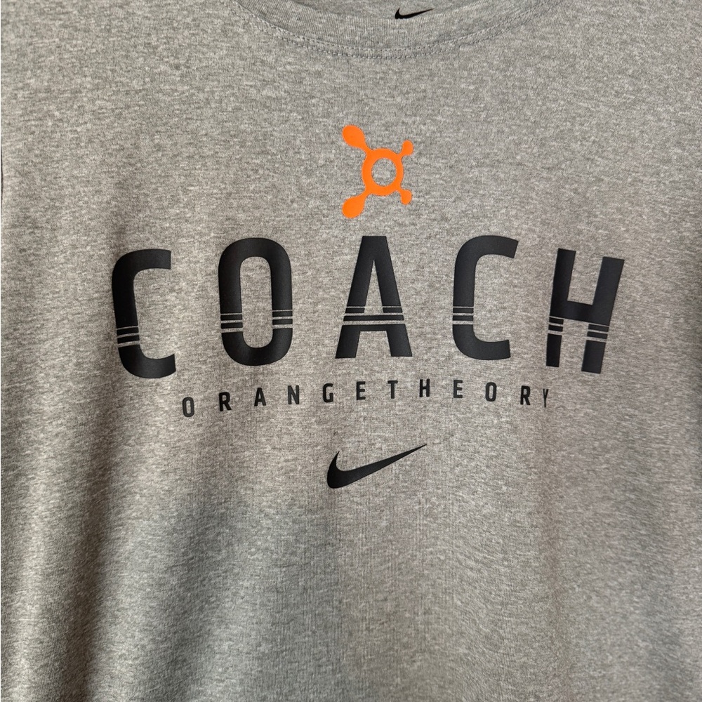 Gray Nike Orangetheory Coach  long sleeve T-Shirt
